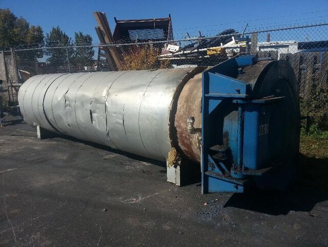 Large autoclave removed and staged for scrap