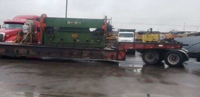 We had to cut this heavy brake press in half to take it out, this is the top half